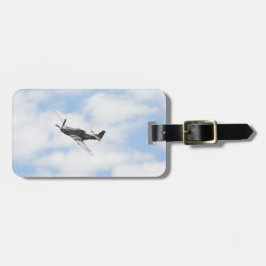 Etiqueta Para Maletas P51 Mustang en vuelo