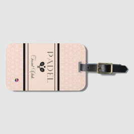 Etiqueta Para Maletas  Padel Luggage Tag - Social Club Beige & Black 