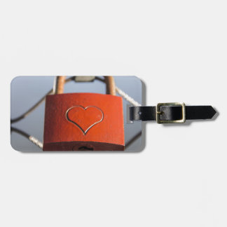 Etiqueta Para Maletas Padlock del corazón de amor