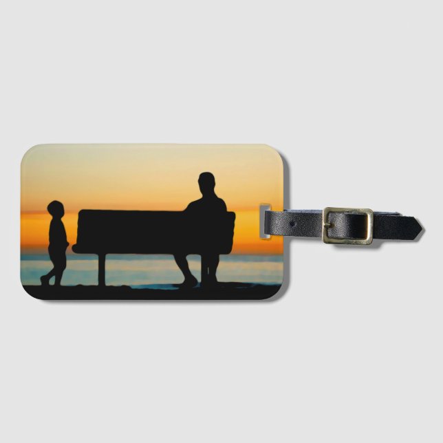 Etiqueta Para Maletas Padre e hijo (Anverso horizontal)