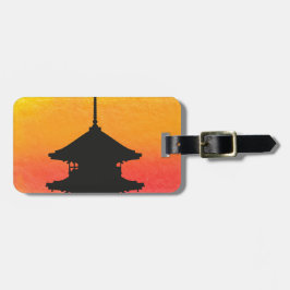 Etiqueta Para Maletas Pagoda Japón Kyoto