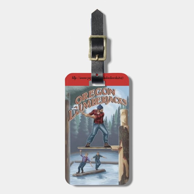 Etiqueta Para Maletas "País Lumberjack" (Frente Vertical)