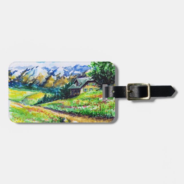 Etiqueta Para Maletas Paisaje (Frente Horizontal)