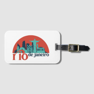 Etiqueta Para Maletas Paisaje de la ciudad de Río de Janeiro