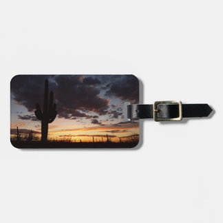 Etiqueta Para Maletas Paisaje del desierto Saguaro Sunset III Arizona