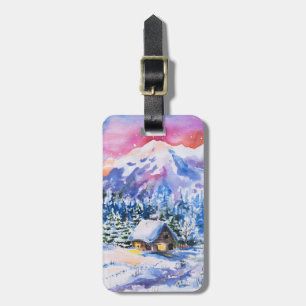 Etiqueta Para Maletas Paisaje del invierno