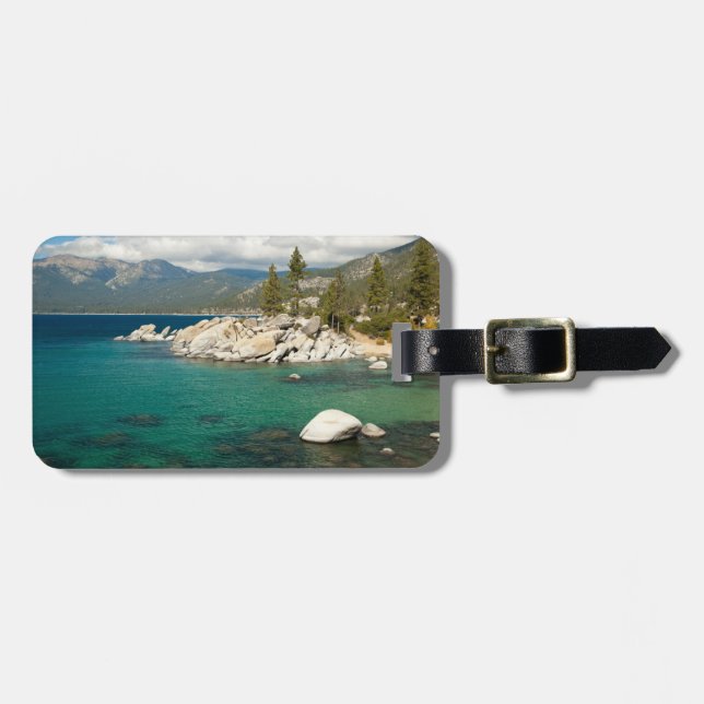Etiqueta Para Maletas Paisaje del lago Tahoe (Frente Horizontal)
