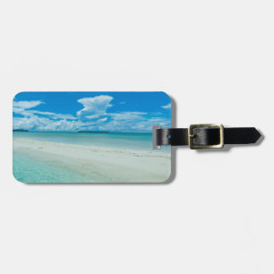 Etiqueta Para Maletas Paisaje marino tropical azul, Palau