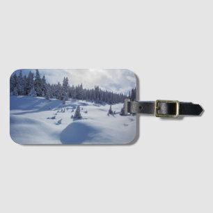 Etiqueta Para Maletas Paisaje Nevado