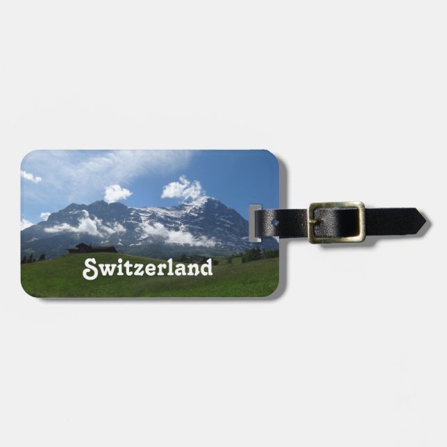 Etiqueta Para Maletas Paisaje suizo (Frente Horizontal)