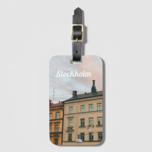Etiqueta Para Maletas Paisaje urbano de Södermalm en Estocolmo