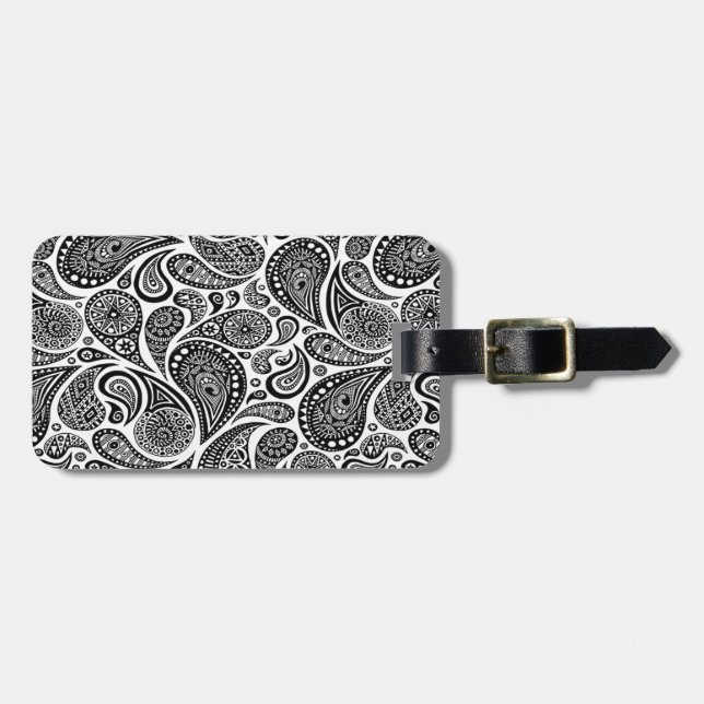 Etiqueta Para Maletas Paisley (Frente Horizontal)