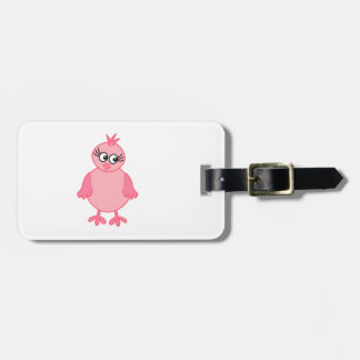 Etiqueta Para Maletas Pájaro de bebé lindo, rosado