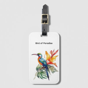 Etiqueta Para Maletas Pájaro del paraíso, personalizable