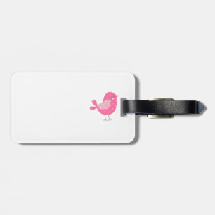 Etiqueta Para Maletas Pájaros y flores de polka