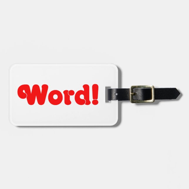 Etiqueta Para Maletas ¡Palabra! (Frente Horizontal)