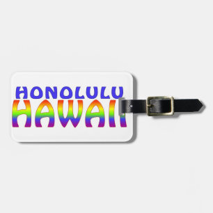 Etiqueta Para Maletas Palabras de arco iris honolulu Hawaii