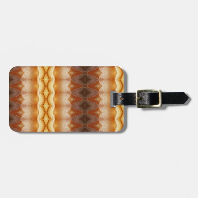 Etiqueta Para Maletas Pale Peachy Ikat 6 (Frente Horizontal)