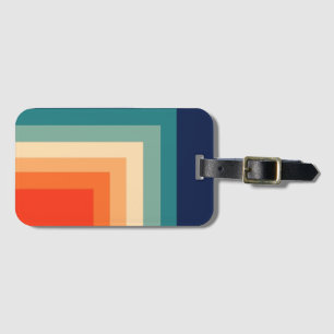 Etiqueta Para Maletas Paleta de colores retro 70