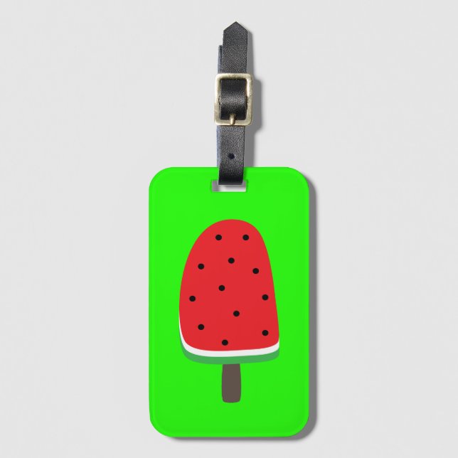 Etiqueta Para Maletas Paleta de Sandía (Anverso vertical)