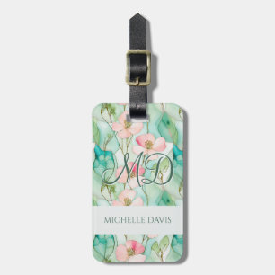 Etiqueta Para Maletas Paleta floral fresca de primavera con tinta al alc