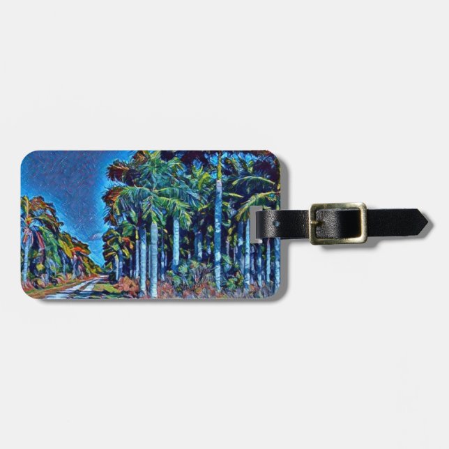 Etiqueta Para Maletas Palm Grove Road (Frente Horizontal)