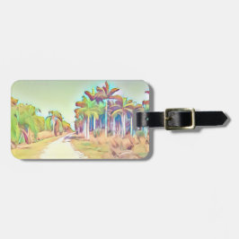 Etiqueta Para Maletas Palm Road pintado