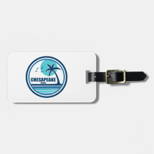 Etiqueta Para Maletas Palm Tree Birds de Chesapeake Beach Maryland