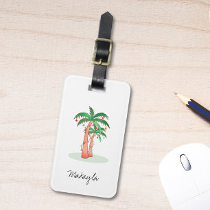 Etiqueta Para Maletas Palmeras personalizadas