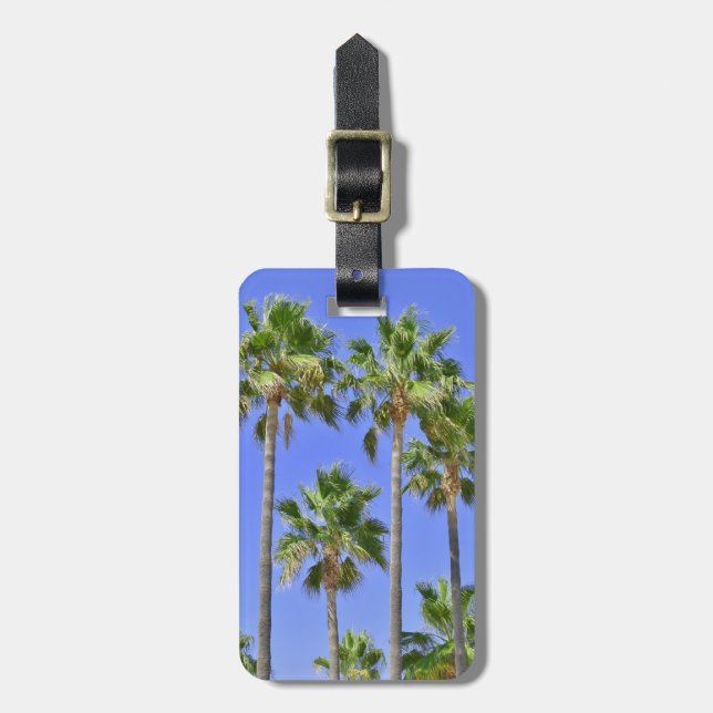 Etiqueta Para Maletas Palmeras tropicales personalizadas (Frente Vertical)
