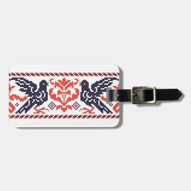 Etiqueta Para Maletas Palomas de pareja (Frente Horizontal)