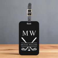 Palos de Golf Personalizados con Monograma en Negr