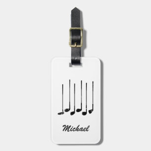 Etiqueta Para Maletas Palos de golf personalizados modernos y vintage