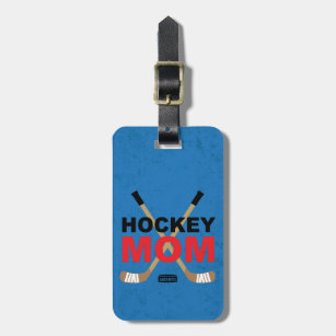 Etiqueta Para Maletas Palos de hockey para mamá rojos