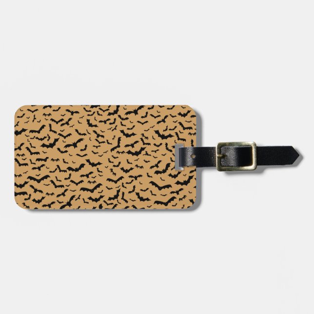 Etiqueta Para Maletas Palos negros que vuelan (Frente Horizontal)