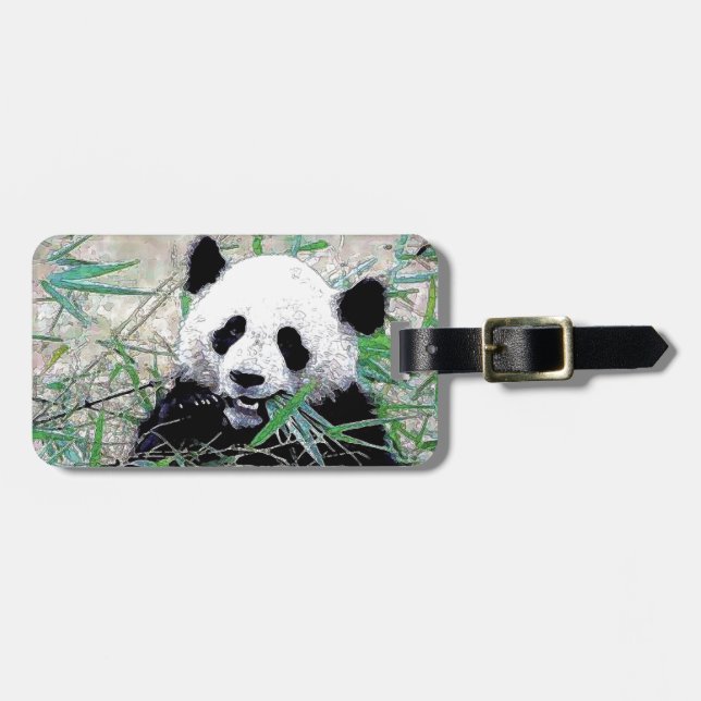 Etiqueta Para Maletas Panda (Frente Horizontal)