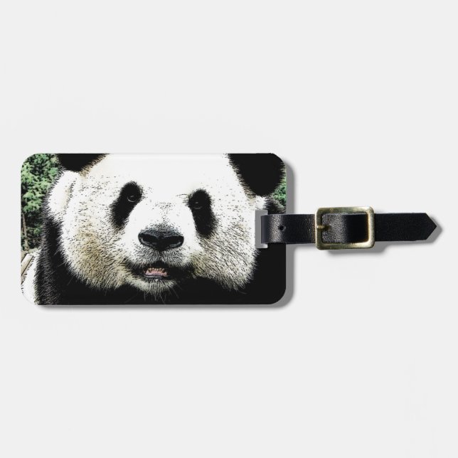 Etiqueta Para Maletas Panda (Frente Horizontal)