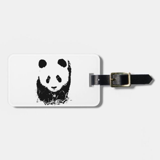 Etiqueta Para Maletas Panda (Frente Horizontal)
