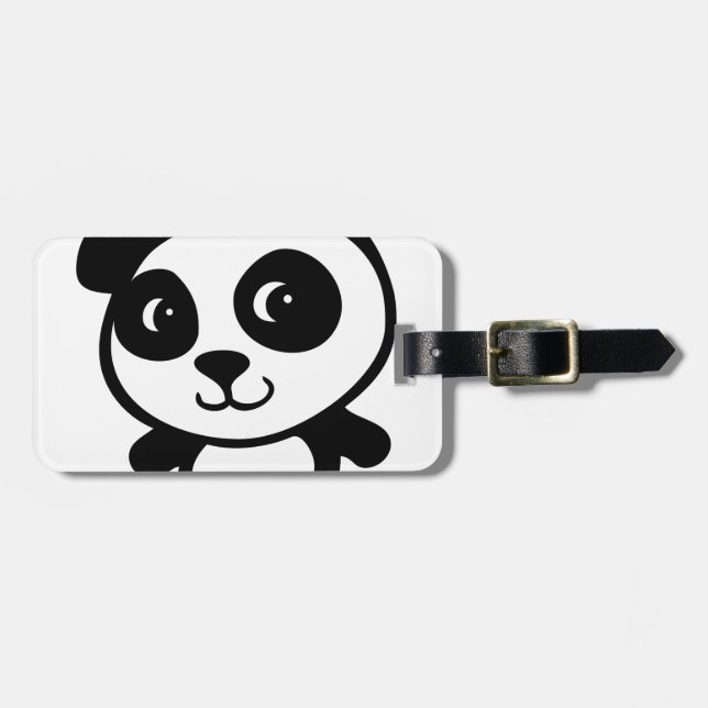 Etiqueta Para Maletas panda (Frente Horizontal)
