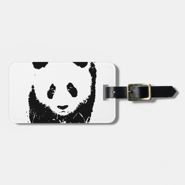 Etiqueta Para Maletas Panda (Frente Horizontal)
