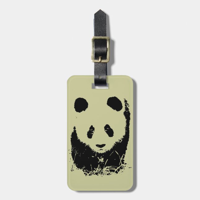 Etiqueta Para Maletas Panda Pop Art (Frente Vertical)