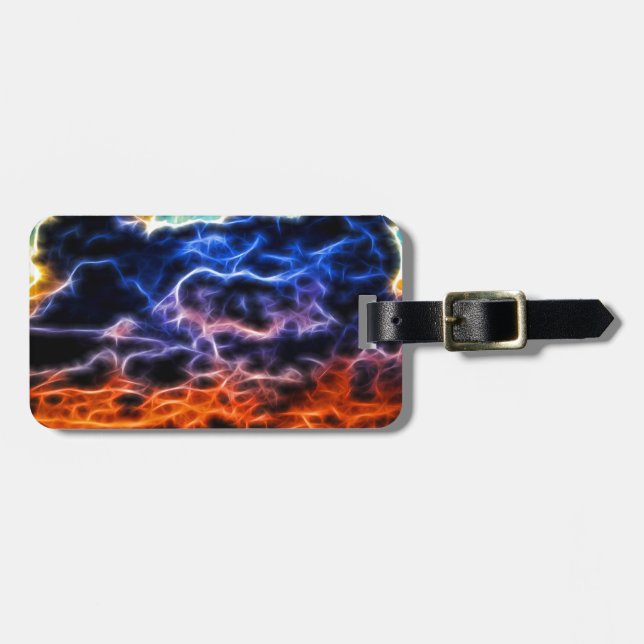 Etiqueta Para Maletas Panorama de nubes de cúmulo biblioeléctrico (Frente Horizontal)