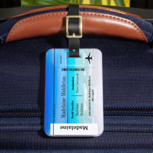 Etiqueta Para Maletas Panorama del Océano Marítimo