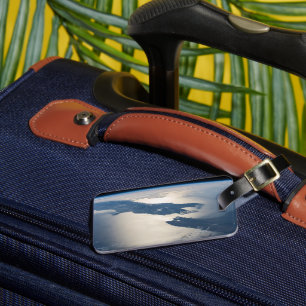 Etiqueta Para Maletas Panorama Desde El Espacio Resaltando El Estrecho D