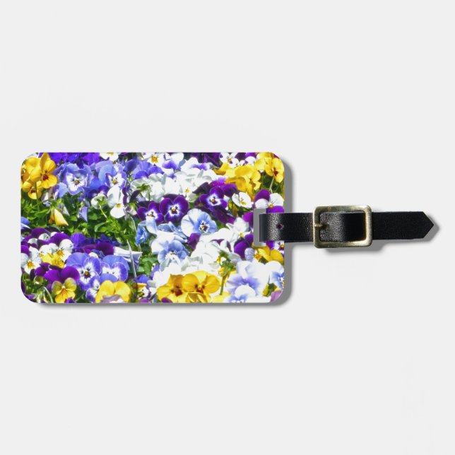 Etiqueta Para Maletas Pansies (Frente Horizontal)