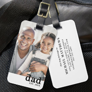 Etiqueta Para Maletas Papá Foto Personalizada