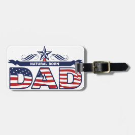 Etiqueta Para Maletas Papá, padre, papá llevado natural