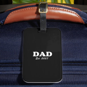 Etiqueta Para Maletas Papá Personalizado Est fecha moderna tipografía ne