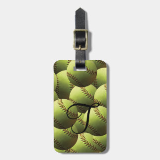Etiqueta Para Maletas Papel pintado multi del softball amarillo