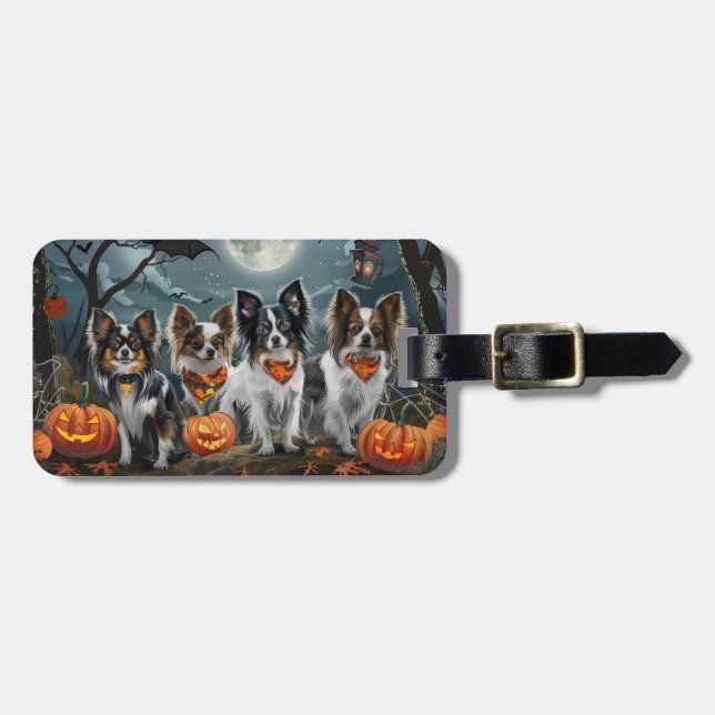 Etiqueta Para Maletas Papillon Halloween Spooky (Frente Horizontal)